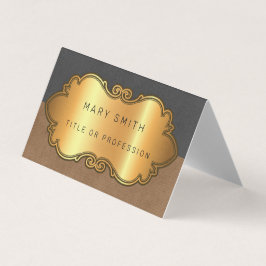 Elegantes modernes Leather Gold Visitenkarten