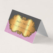 Elegantes modernes Leather Gold Visitenkarten (Vorderseite)