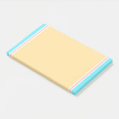 Elegantes modernes leeres Template Blau Rosa Gelb Post-it Klebezettel (angewinkelt)