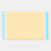 Elegantes modernes leeres Template Blau Rosa Gelb Post-it Klebezettel (Vorderseite)