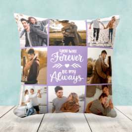 Elegantes, modernes Lila Geschenk für Fotosammlung Kissen