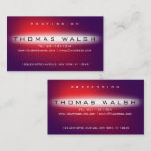Elegantes, modernes Lila Rotes Design Visitenkarte (Vorne/Hinten)