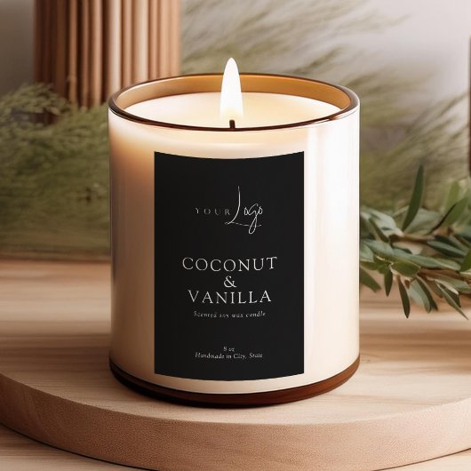 Elegantes, modernes Logo Minimal Candle Label Lebensmitteletikett