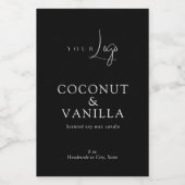 Elegantes, modernes Logo Minimal Candle Label Lebensmitteletikett (Einzelnes Label)