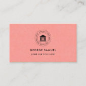 Elegantes, modernes Logo Minimalistisch Visitenkarte (Vorderseite)