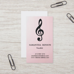 Elegantes modernes Logo Musikklefs Sängerin Sänger Visitenkarte