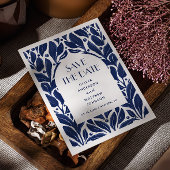 Elegantes, modernes marineblaues Muster Save The Date