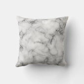 Elegantes, modernes Marmorschwarz Gold Kissen (Rückseite)