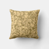 Elegantes, modernes Marmorschwarz Gold Kissen (Rückseite)