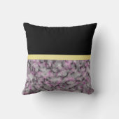 Elegantes, modernes Marmorschwarz Gold Kissen (Rückseite)