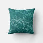 Elegantes, modernes Marmorschwarz Gold Kissen (Rückseite)