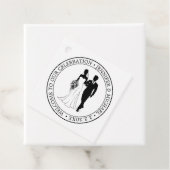 elegantes modernes Mindest-Typografie-Ehepaar Geschenkanhänger (Beispiel)