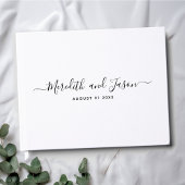 Elegantes modernes Minimal Calligraphy Foto Weddin Gästebuch