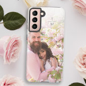 Elegantes, modernes Minimal-Foto-Monogramm Samsung Galaxy Hülle