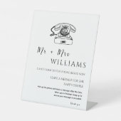 Elegantes modernes Minimal Wedding Audio Gästebuch Sockelschild (Vorderseite)