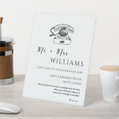 Elegantes modernes Minimal Wedding Audio Gästebuch Sockelschild (In SItu)