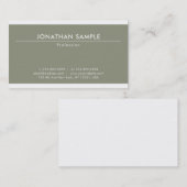 Elegantes modernes Minimaldesign Trendy Schlicht L Visitenkarte (Vorne/Hinten)