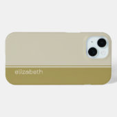 Elegantes, modernes, minimales 2-Farbdesign mit Na Case-Mate iPhone Hülle (Rückseite (Horizontal))