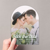 Elegantes modernes Minimales Foto Save the Date Acryleinladungen (Insitu (Handheld))