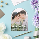 Elegantes modernes Minimales Foto Save the Date Acryleinladungen (Insitu (Hochzeit))