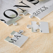 Elegantes Modernes Minimales Weihnachtsfest Foto Puzzle (Seite)