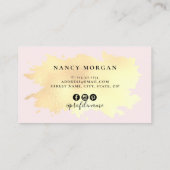 Elegantes, modernes Minimalgold Visitenkarte (Rückseite)