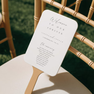 Elegantes modernes minimalist Ivories Hochzeitspro Fächer