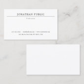 Elegantes modernes Minimalistisches Berufliches Te Visitenkarte (Vorne/Hinten)