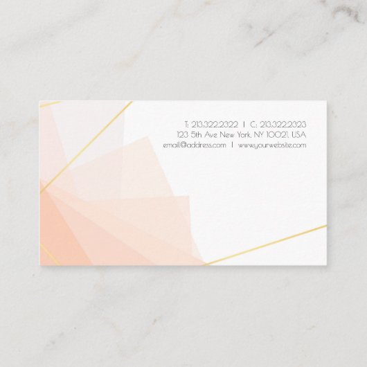 Elegantes modernes Minimalistisches Berufliches Te Visitenkarte (Rückseite)