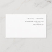 Elegantes modernes Minimalistisches Berufliches Te Visitenkarte (Rückseite)