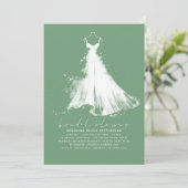 Elegantes, modernes Minimalistisches Brautparty Einladung (Stehend Vorderseite)