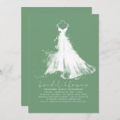 Elegantes, modernes Minimalistisches Brautparty Einladung (Vorne/Hinten)