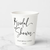 Elegantes modernes Minimalistisches Brautparty Pappbecher (Vorderseite)