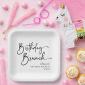 Elegantes, modernes Minimalistisches Brunch-Party Pappteller (Party)