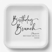 Elegantes, modernes Minimalistisches Brunch-Party Pappteller (Vorderseite)