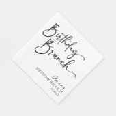 Elegantes, modernes Minimalistisches Brunch-Party Serviette (Ecke)