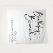 Elegantes, modernes Minimalistisches Brunch-Party Wandteppich (Vorderseite (Horizontal))