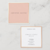 Elegantes modernes Minimalistisches Design Berufli Quadratische Visitenkarte (Vorne/Hinten)