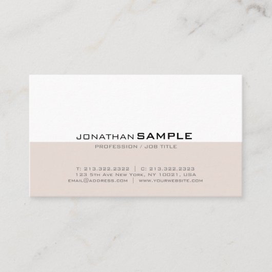 Elegantes modernes minimalistisches Design Berufli Visitenkarte (Vorderseite)