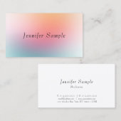 Elegantes, modernes Minimalistisches Design - Farb Visitenkarte (Vorne/Hinten)