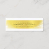 Elegantes modernes Minimalistisches Design Gold Lu Mini Visitenkarte (Rückseite)
