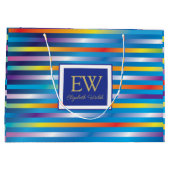 Elegantes modernes Minimalistisches Design Große Geschenktüte (Rückseite)