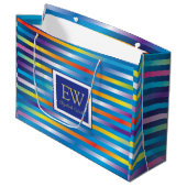 Elegantes modernes Minimalistisches Design Große Geschenktüte (Vorderseite Schrägansicht)