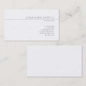 Elegantes modernes Minimalistisches Design Trendy Visitenkarte (Vorne/Hinten)