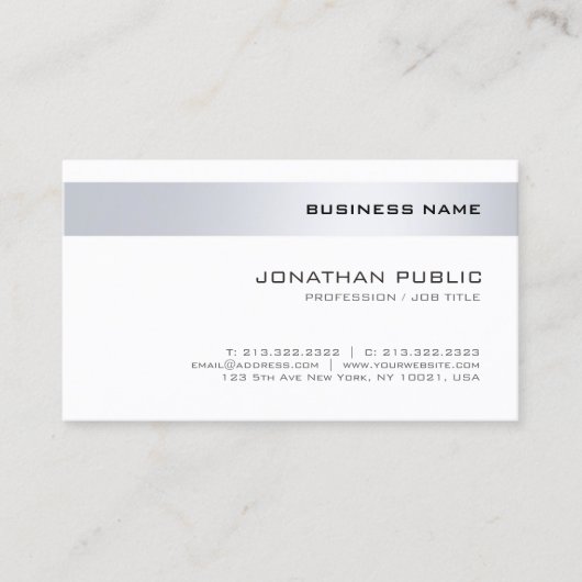 Elegantes modernes minimalistisches Design Trendy  Visitenkarte (Vorderseite)