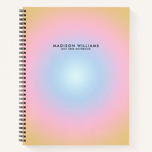 Elegantes modernes Minimalistisches Dot Grid Notizblock (Vorderseite)