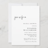 Elegantes modernes Minimalistisches Foto Brautpart Einladung (Vorderseite)