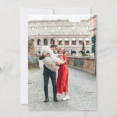 Elegantes modernes Minimalistisches Foto Brautpart Einladung (Rückseite)