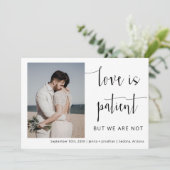 Elegantes Modernes Minimalistisches Foto Einladung (Stehend Vorderseite)