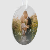 Elegantes, modernes, minimalistisches Foto Ornament (Vorderseite)